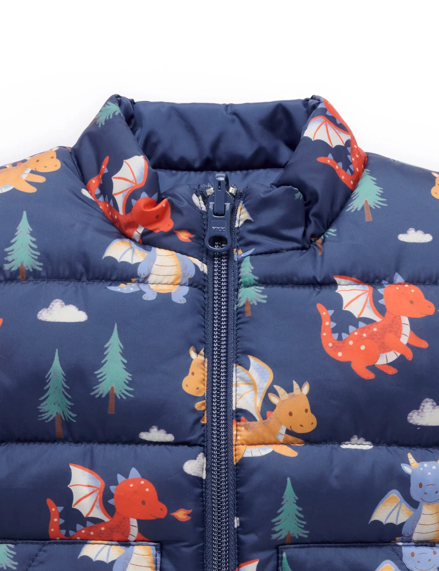 Purebaby Showerproof Vest Dragon Print