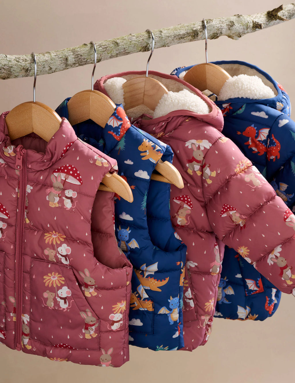 Purebaby Showerproof Vest Dragon Print