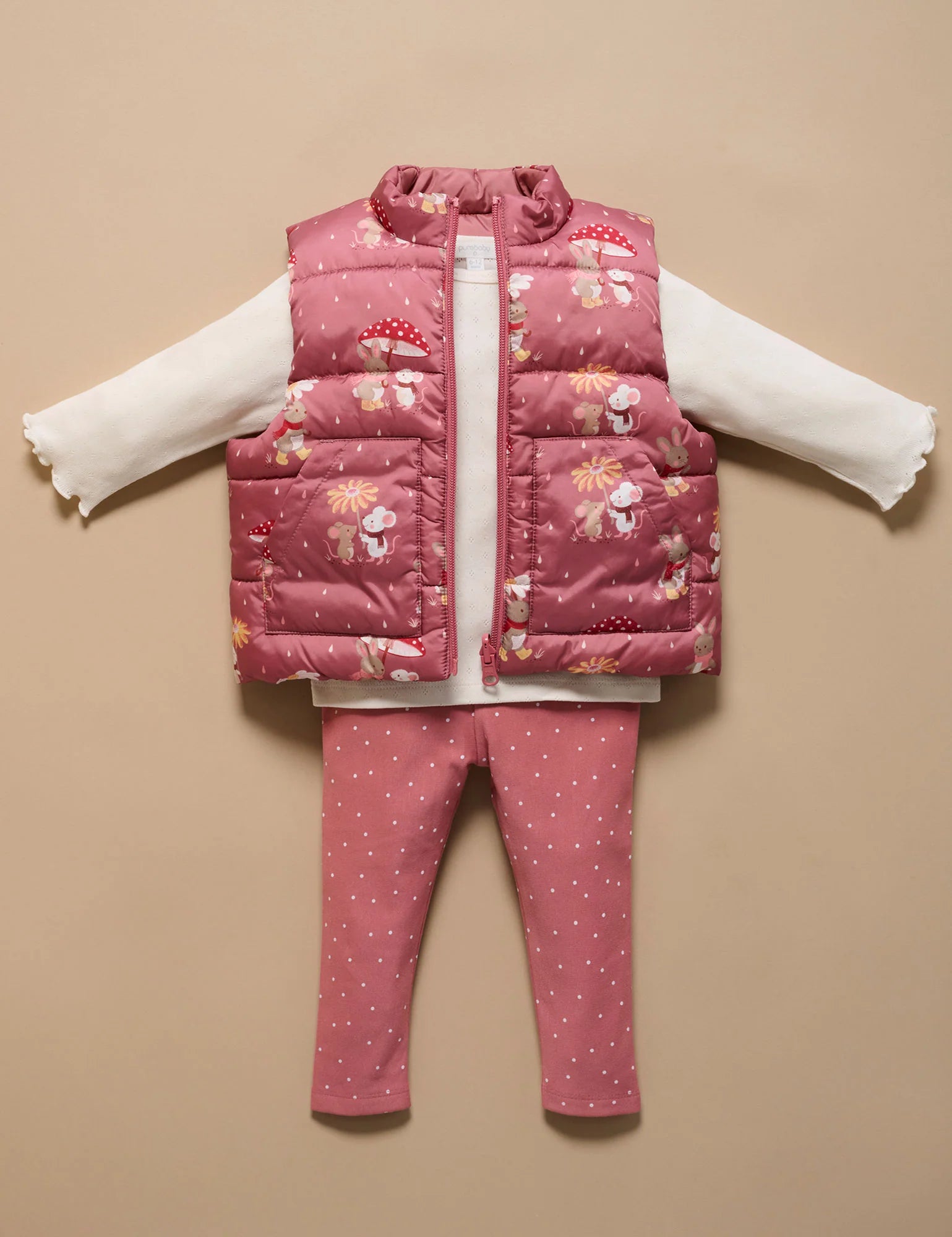 Purebaby Showerproof Vest Umbrella Print