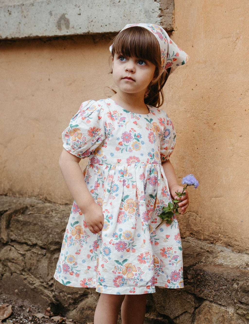 Purebaby Mexican Floral Linen Blend Dress
