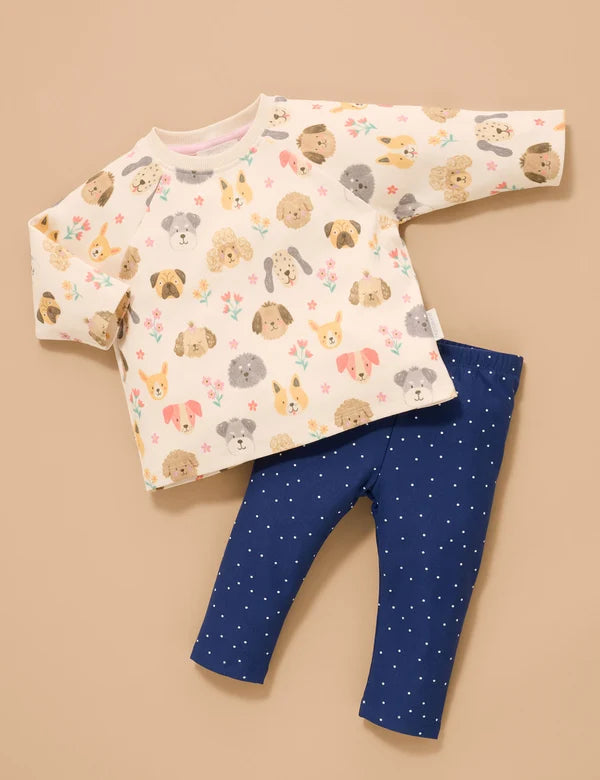 Purebaby Friendship Print Thick LS Tee