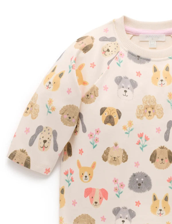 Purebaby Friendship Print Thick LS Tee