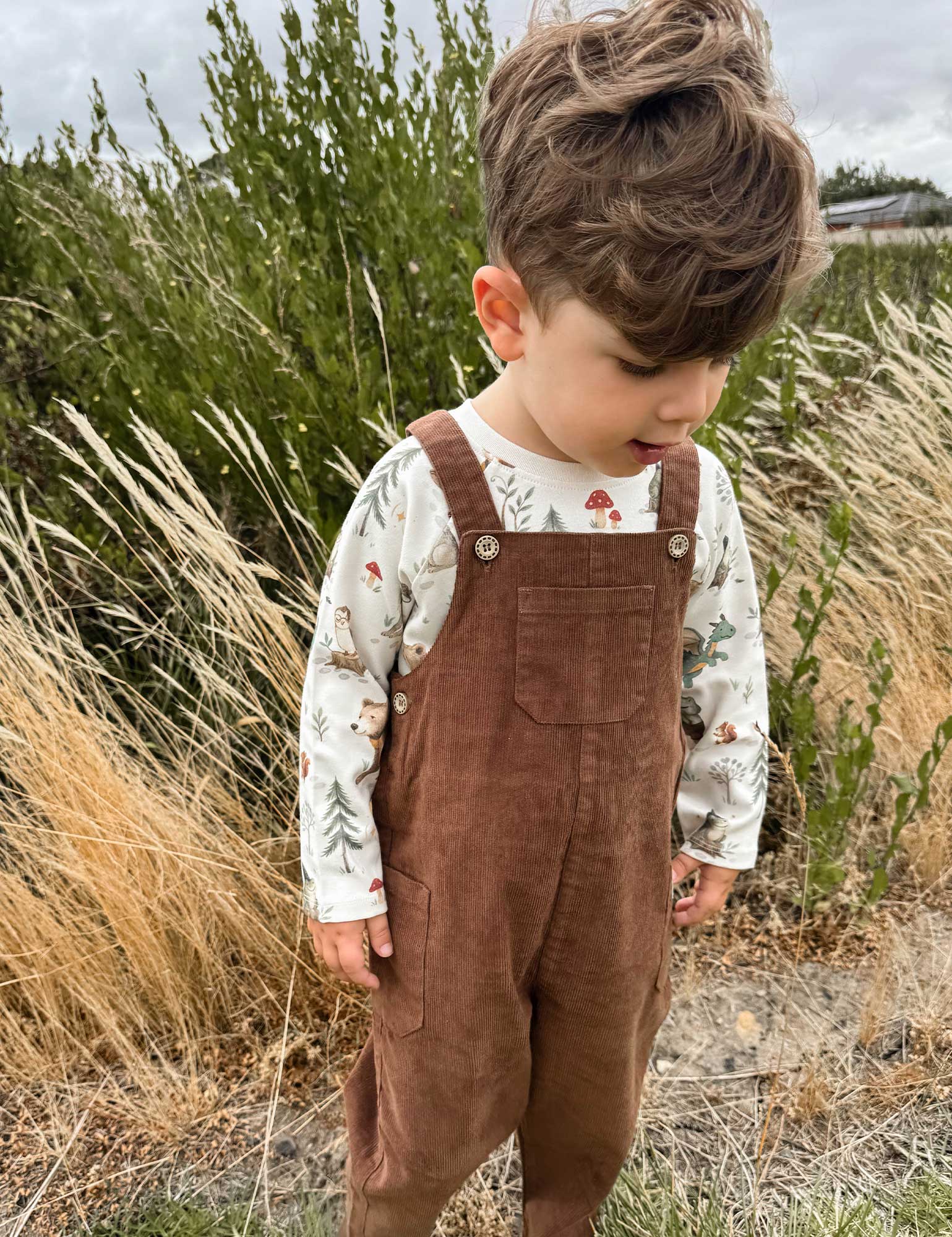 Purebaby Corduroy Overall Oak