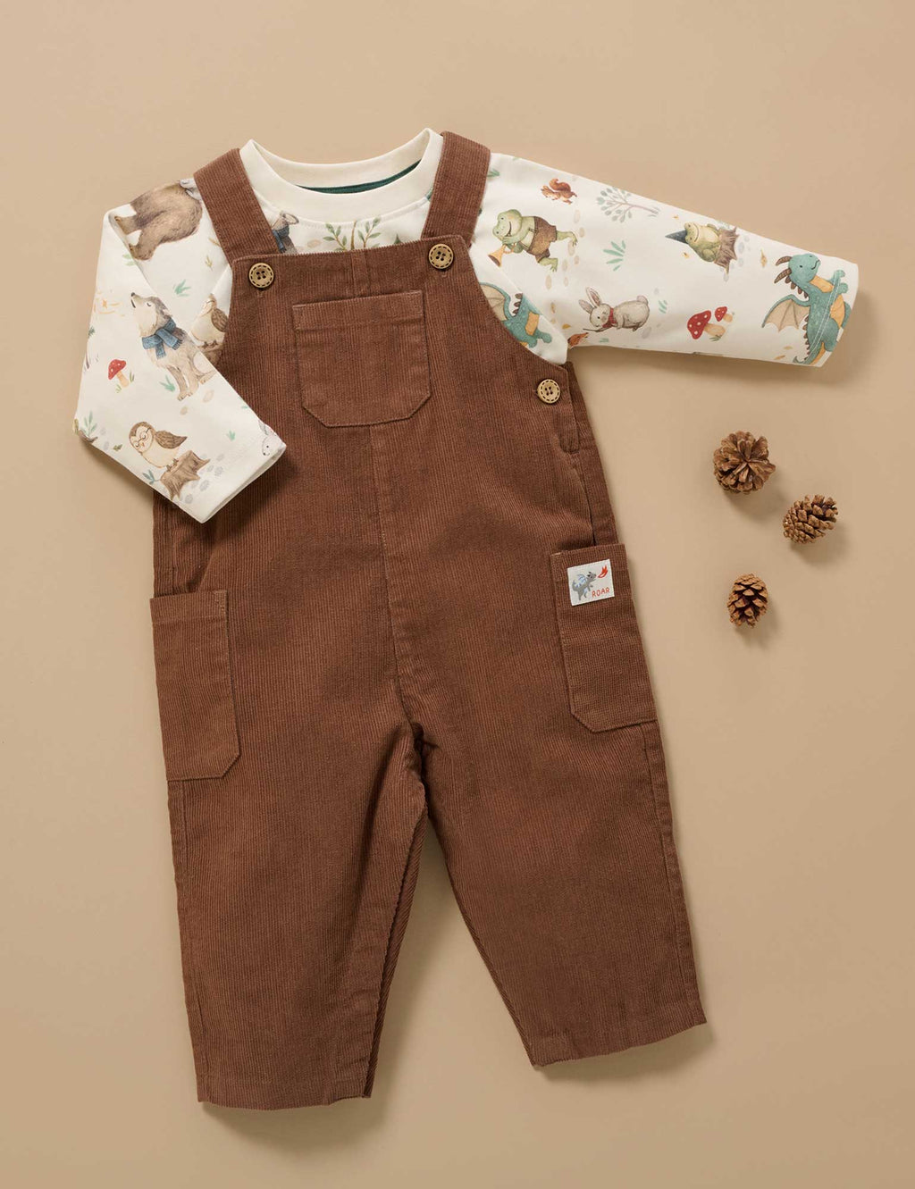 Purebaby Corduroy Overall Oak