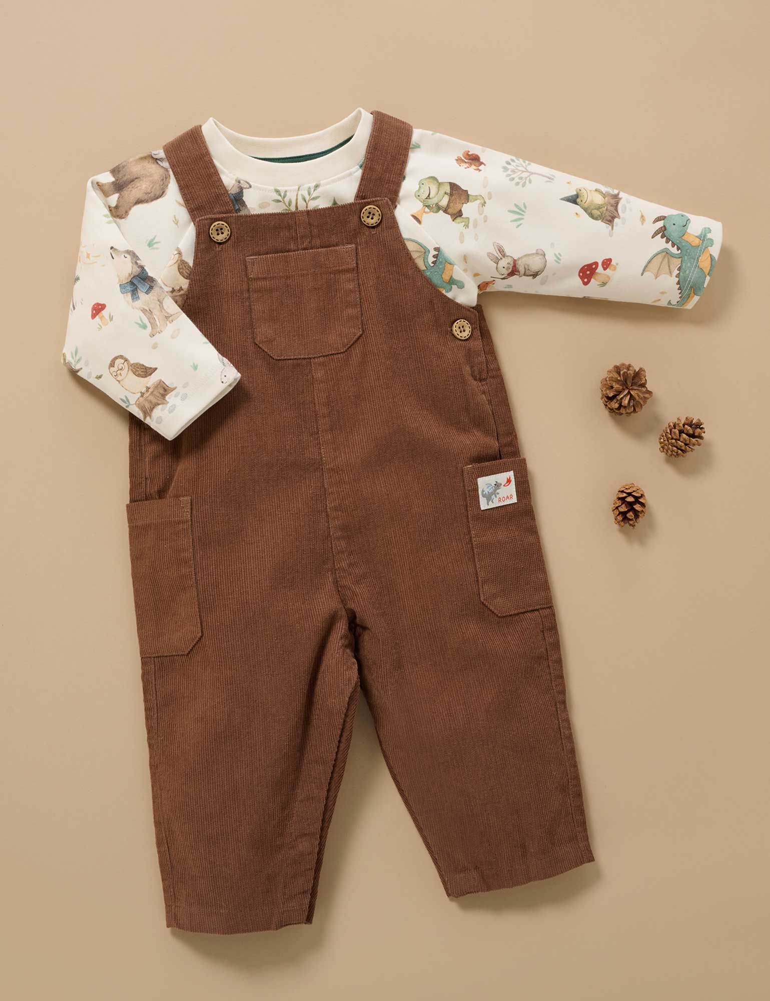 Purebaby Corduroy Overall Oak