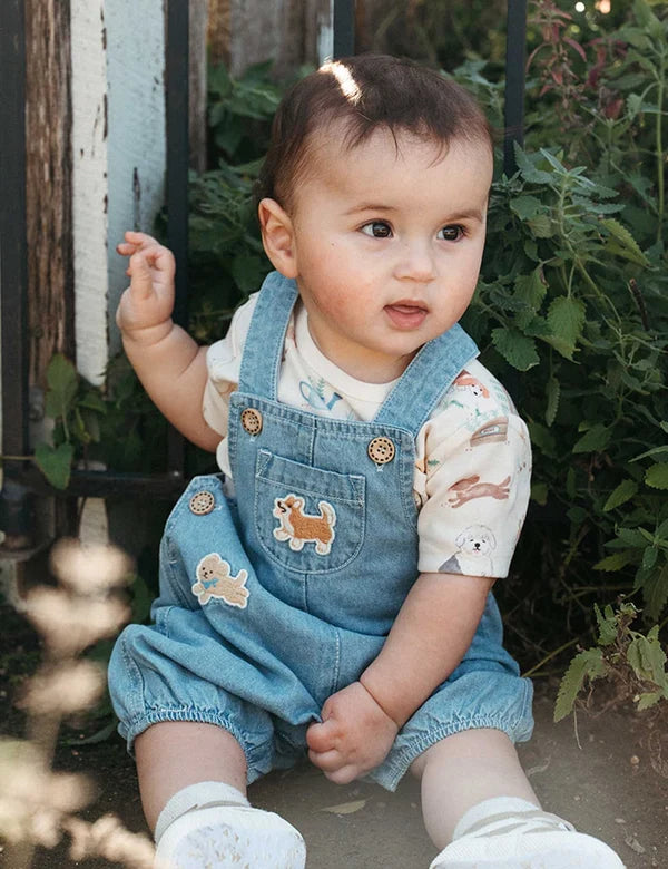 Purebaby Faded Denim overall set