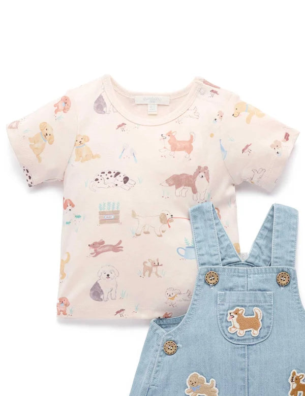 Purebaby Faded Denim overall set