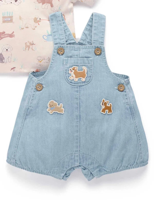 Purebaby Faded Denim overall set