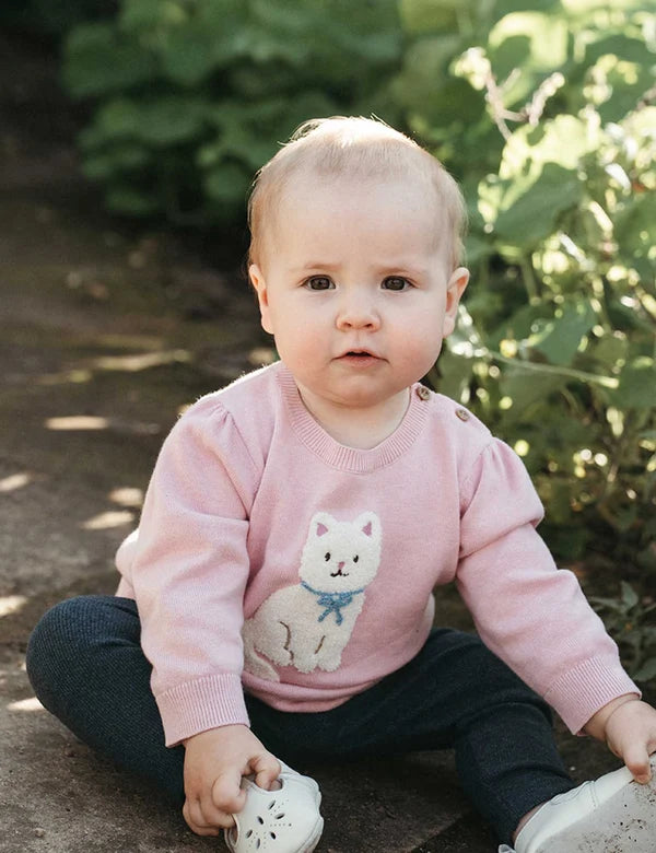 Purebaby Kitten Embroidered Jumper