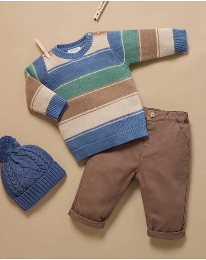 Purebaby Forest Striped Jumper
