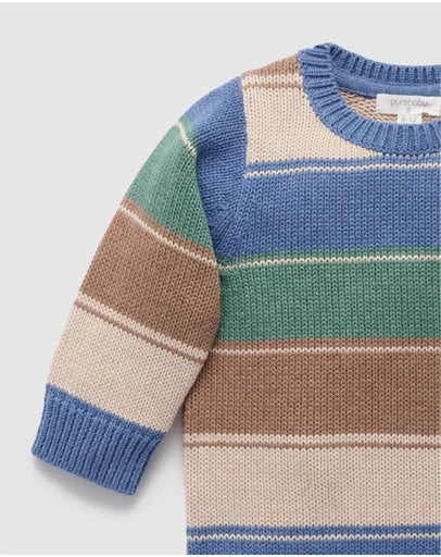 Purebaby Forest Striped Jumper