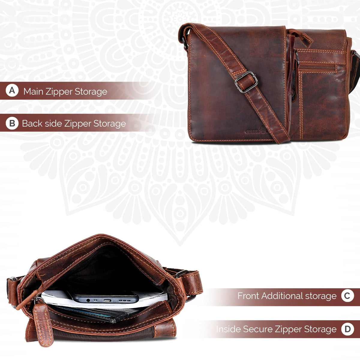 Greenwood Leather Shoulder Bag Luna GW191048