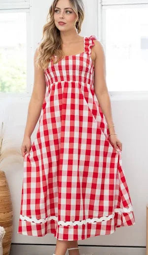 Fria Gingham Dress