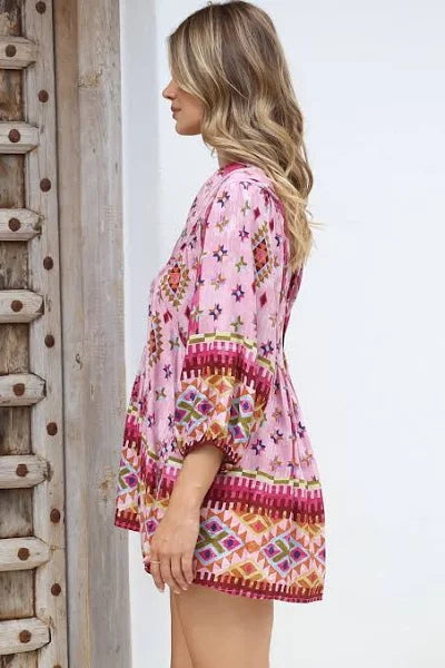 Jaase Lost Tribe Print Boheme Blouse