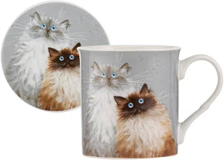 Ashdene Kims Cats Mug & Coaster
