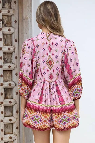 Jaase Lost Tribe Print Boheme Blouse