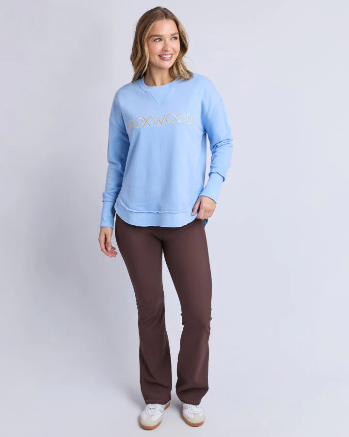 Foxwood Simplified Metallic Crew Blue/Lemon