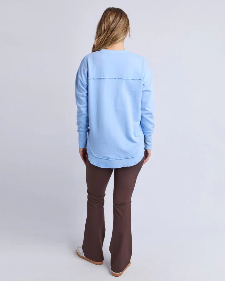 Foxwood Simplified Metallic Crew Blue/Lemon