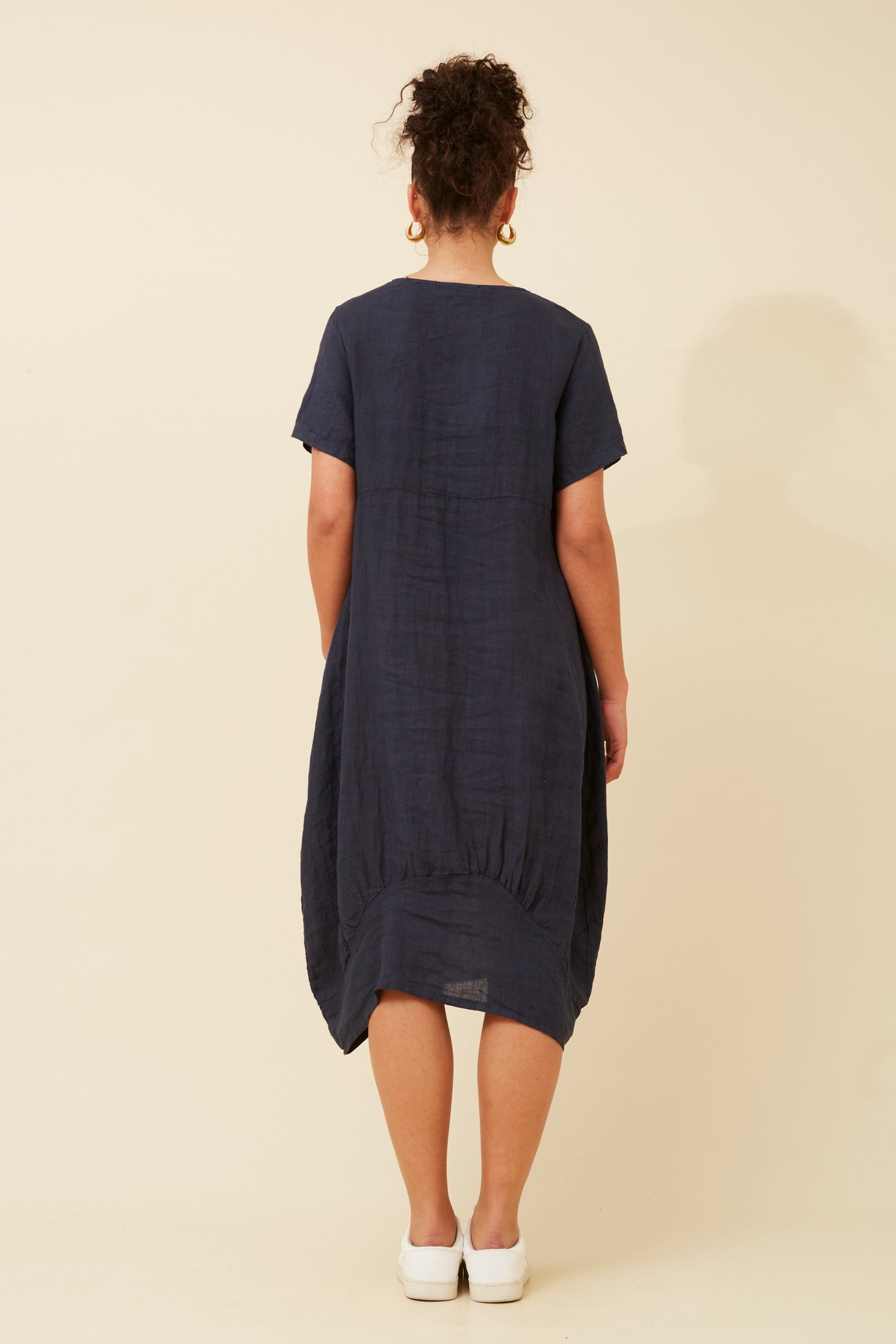 Bottega Moda Linen Midi Dress